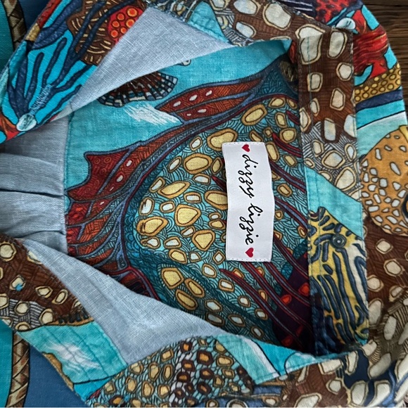 Dizzy Lizzie Aquarium Chatham Colorful Fish Print Dress Small - Picture 4 of 5